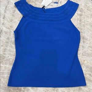 NWT Milly Pointelle Band Tank in Beach Blue Size Large